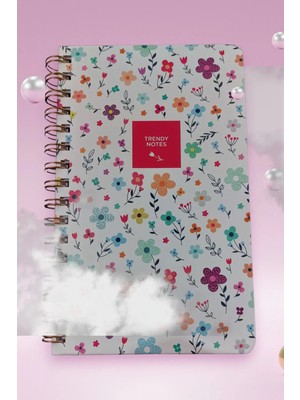 Mikasso 13X21 cm Çizgisiz 96 Yaprak Sert Karton Kapak Telli Defter 60 gr Beyaz Kağıt Sert Spiralli Çizgisiz