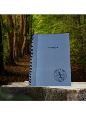 Mikasso 16X22 cm Çizgisiz Hafif Kağıt 80 Yaprak Telli Defter Karton Kapak 60 gr Ivory Kağıt Karton Spiralli