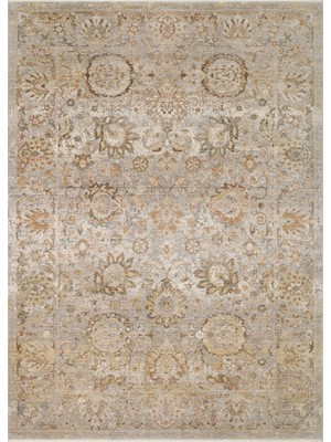 Eko Halı Mystic MYS02 Natural Zarif Vintage Motifleri Ince Renk Geçişleriyle Zenginleştiren Viskon Dokuma Şık Makine Halısı