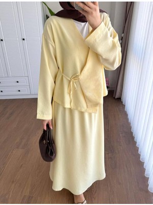 Trendparis Modern Kruvaze Takım Sarı