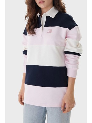 Tommy Jeans Polo Yaka Sweat Bayan Polo Yaka Sweat DW0DW21927 Tog
