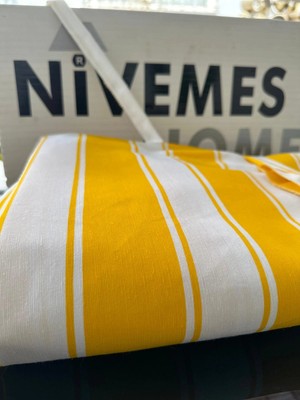 Nivemes Home NİVEMESHOME BRANDA SARI - BEYAZ BALKON PERDESİ