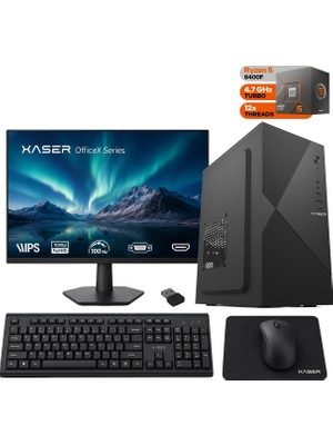 Xaser BUSINESSX150 Ryzen 5 8400F 16GB Ddr5 Ram 1tb SSD GT610 Ekran Kartı 23,8" Monitör Ofis Bilgisayarı