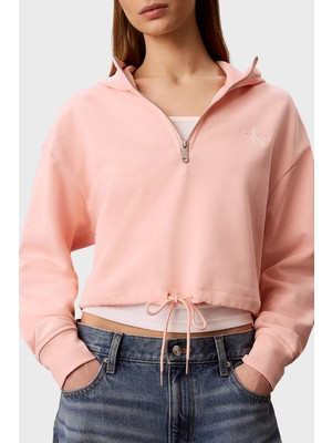 Calvin Klein % 100 Pamuk Logolu Relaxed Fit Sweat LV047G203G4TJ Bayan Sweat LV047G203G 4tj