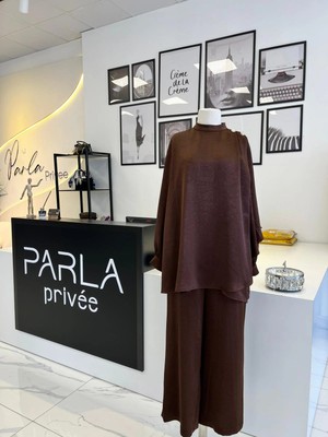 Otto Desigen Omuzdan Düğmeli Pantolonlu Tunik Takım