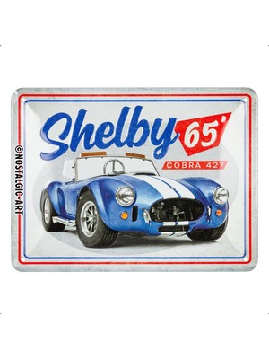 Nostalgic Art Nostalgic-Art Retro Sac Levha, 15 x 20 Cm, Shelby – 427 – Shelby Hayranları Için Hediye Fikri, Resmi Lisans Ürünü (Olp), Metal, Vintage Tasarım