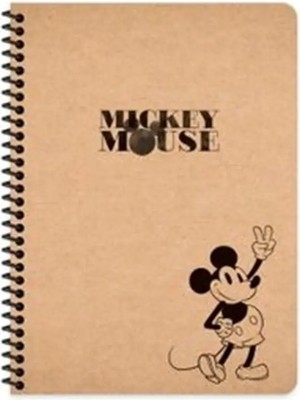 Mikasso Keskin Color 20X28 cm Çizgisiz Telli 80 Yaprak Defter Kraft Kapak Beyaz Kağıt Karton Spiralli Çizgis