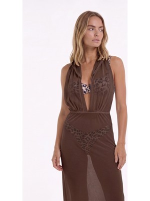 Louren Kapüşonlu Maxi Pareo P25046