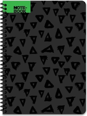 Mikasso 16X22 cm 80 Yaprak Çizgisiz Esnek Karton Kapak Telli Defter 60 Gram Beyaz Sayfa Yumuşak Spiralli Çiz