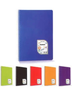 Mikasso Çınar Defter Seti 72 Yaprak 4 Kareli 2 Çizgili Sert Spiralli Kareli 72 Yaprak Büyük Boy Turuncu Okul