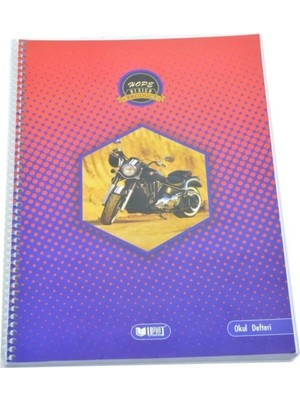 Mikasso Karton Kapaklı Spiralli Telli 72 Yp. Çizgili A4 Defter 1 Adet Karton Spiralli Çizgili 72 Yaprak Büyü