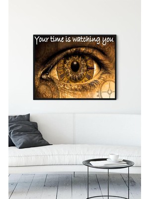 Belirtilmemiş Postermanya (PSTER12743) Your Time Is Watching You Girişimcilik Çerçeveli Tablo (40X50CM)