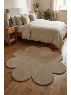 Halı Special Çiçek Yumuşak Peluş Halı - Kaymaz, Yıkanabilir, Antre, Hol, Giyinme Odası, Makyaj Masası Önü Halısı