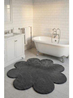 Halı Special Çiçek Yumuşak Peluş Halı - Kaymaz, Yıkanabilir, Antre, Hol, Giyinme Odası, Makyaj Masası Önü Halısı
