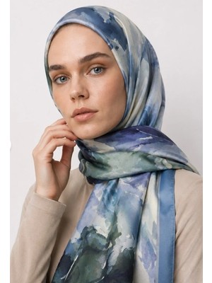 Suvia Mavi Rüya Desenli Şal