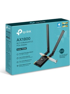 Marmara Qumasch Tp-Lınk Archer TX20E AX1800 Wı-Fı 6 Bluetooth 5.2 Pcıe Adaptor
