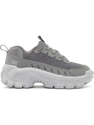 Caterpillar Erkek Gri Intruder Essential Bağcıklı Kalın Tabanlı Deri Sneaker 015M101412