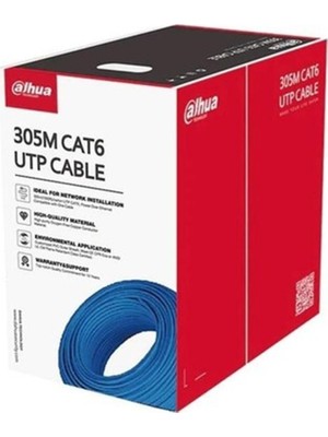 Marmara Qumasch Dahua PFM922I-6UN-C 305 Metre U/utp 23AWG Cca Mavi Renk Cat6 Kablo