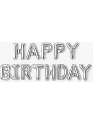 Esranın Dünyası Happy Birthday Folyo Balon Gümüş