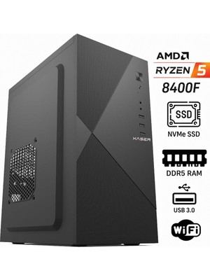 Xaser BUSINESSX100 Ryzen 5 8400F 16GB Ddr5 Ram 256GB SSD GT610 Ekran Kartı Ofis Bilgisayarı
