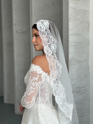 Merve 2mt Fransız  Dantel Duvak