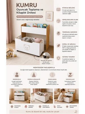 Minera Kumru Montessori Ahşap Oyuncak Kutusu