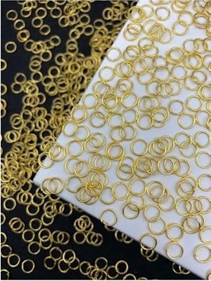Esranın Dünyası 25GR Gold/altın Sarısı Renk 6mm Metal Takı Yapım Halkası,klips Halka (ORT~370-410 Adet)
