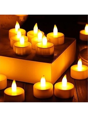 Esranın Dünyası LED Mum A Kalite Premium 10 Adet Model Işıklı Tealight Piller Dahil