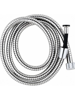 ilhan 1.5 Metre Duş Hortumu Krom Spiral Banyo Duş Başlığı Hortumu