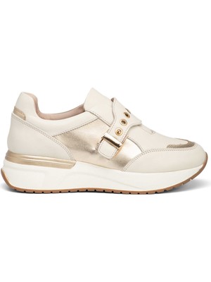 Tergan Krem Hakiki Deri Kadın Sneaker - K26I1AY68469-A68