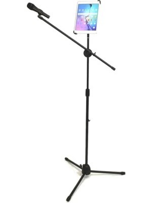 Esranın Dünyası Tablet Tutuculu 360 Döner Profesyonel Metal Mikrofon Standı 140 cm - FC1077
