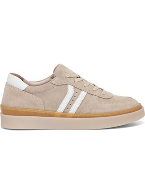 Tergan Bej Hakiki Süet Deri Kadın Sneaker - K26I1AY68421-B79