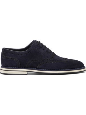 Tergan Lacivert Hakiki Süet Deri Erkek Loafer - E26I1AY57684-D44