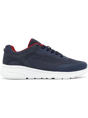 Geox Erkek Lacivert Kalın Tabanlı Bağcıklı Kumaş Sneaker U55LBB06K9JC4002