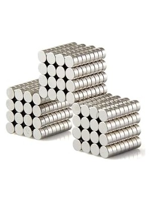 Esranın Dünyası Dünya Magnet 200 Adet 6mm x 2mm Yuvarlak Güçlü Neodyum Mıknatıs Magnet