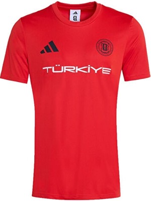 Adidas Fıfa World Cup 26 Türkiye Tişört Erkek Futbol Tişörtü KV7267 Kırmızı