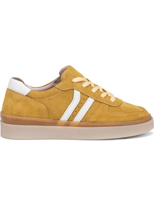 Tergan Sarı Hakiki Süet Deri Kadın Sneaker - K26I1AY68421-U28