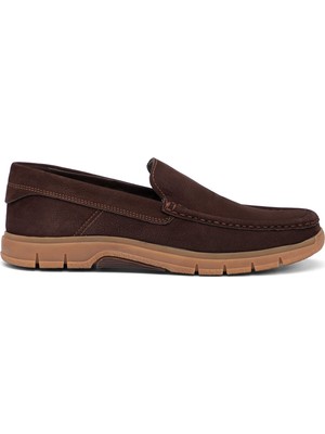 Tergan Kahverengi Hakiki Nubuk Deri Erkek Loafer - E26I1AY57646-A39