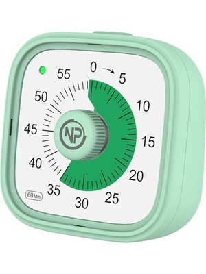 Esranın Dünyası Npo Mutfak,ders,yemek Için 60DK Analog Alarm Zamanlayıcı,pomodoro Öğrenci Motivasyon Saati (Yeşil)