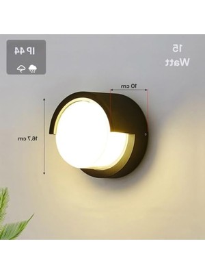MarkEntegra 15W Güçlü LED Aplik - Iç ve Dış Mekan Kullanımı Için Modern Tasarım