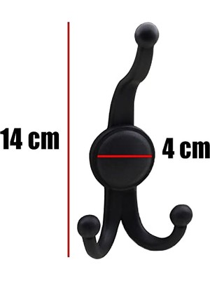 Esranın Dünyası BADEM10 Karataş Askılık Portmanto Vestiyer Banyo Dolap Elbise Askısı Sert Plastik Siyah (5 Adet)