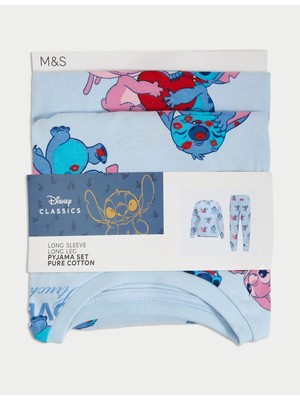Marks & Spencer Saf Pamuk Lilo & Stitch™ Pijama Takımı (3-16 Yaş)