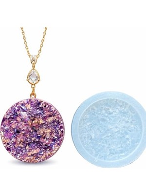 Esranın Dünyası Cnk Craft Shop Yuvarlak Druzy Kristal Silikon Epoksi Kalıbı, 4 Cm, Şeffaf, Kolye ve Anahtarlık Yapımı Için, Tekrar Kullanılabilir (Yuvarlak)