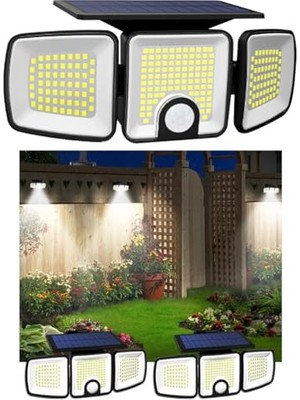 Esranın Dünyası Güneş Enerjili 223 Cob Ledli, Hareket Sensörlü, 3 Taraflı AYDINLATMA/GT-SL25          [enerji Sınıfı A+++]