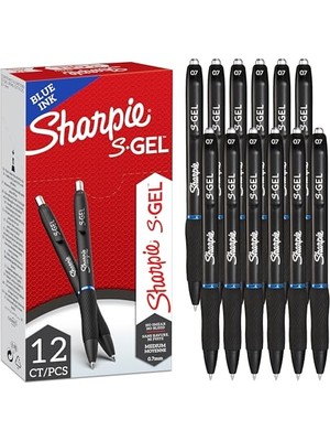 Esranın Dünyası Sharpie S-Gel Jel Kalemler | Orta Uç (0,7 Mm) | Mavi Mürekkepli Jel Kalem | 12 Adet