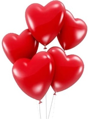 MarkEntegra 30 cm Boyutunda 50 Adet Kırmızı Kalp Balon Seti
