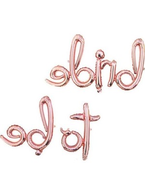 MarkEntegra Rose Gold Bride To Be El Yazılı Folyo Balon, Özel Günler Için