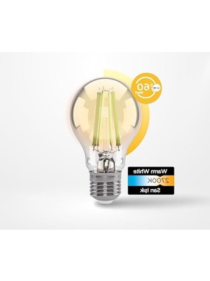 Esranın Dünyası 3.8W 806LM 2700K Enerji Tasarruflu A Sınıfı Filament Ampul, E27