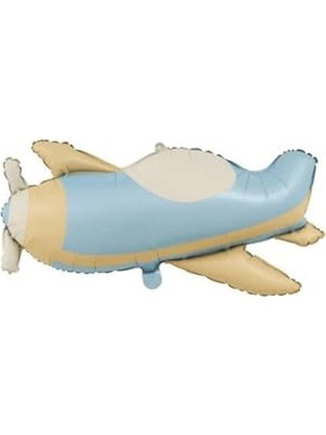 MarkEntegra 78-42 cm Boyutunda Retro Uçak Folyo Balon, Eğlenceli Parti Süslemesi