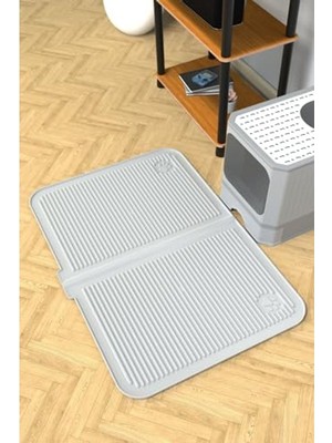 MarkEntegra 40X60 cm Yıkanabilir Kedi Kumu Paspası, Havuzlu Tasarım